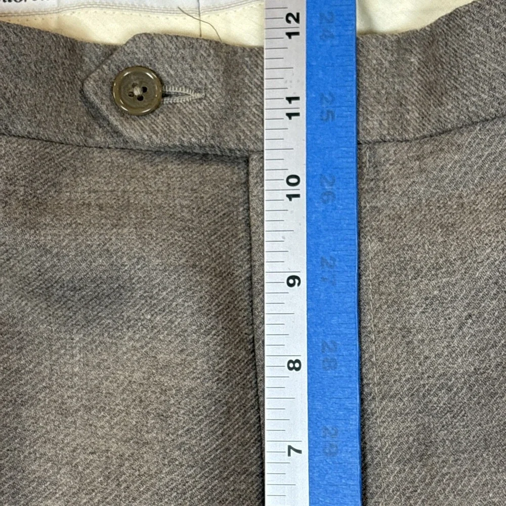 Santorelli Romeo Tan Flat Front 100%‎ Virgin Wool Dress Pants Men's 38